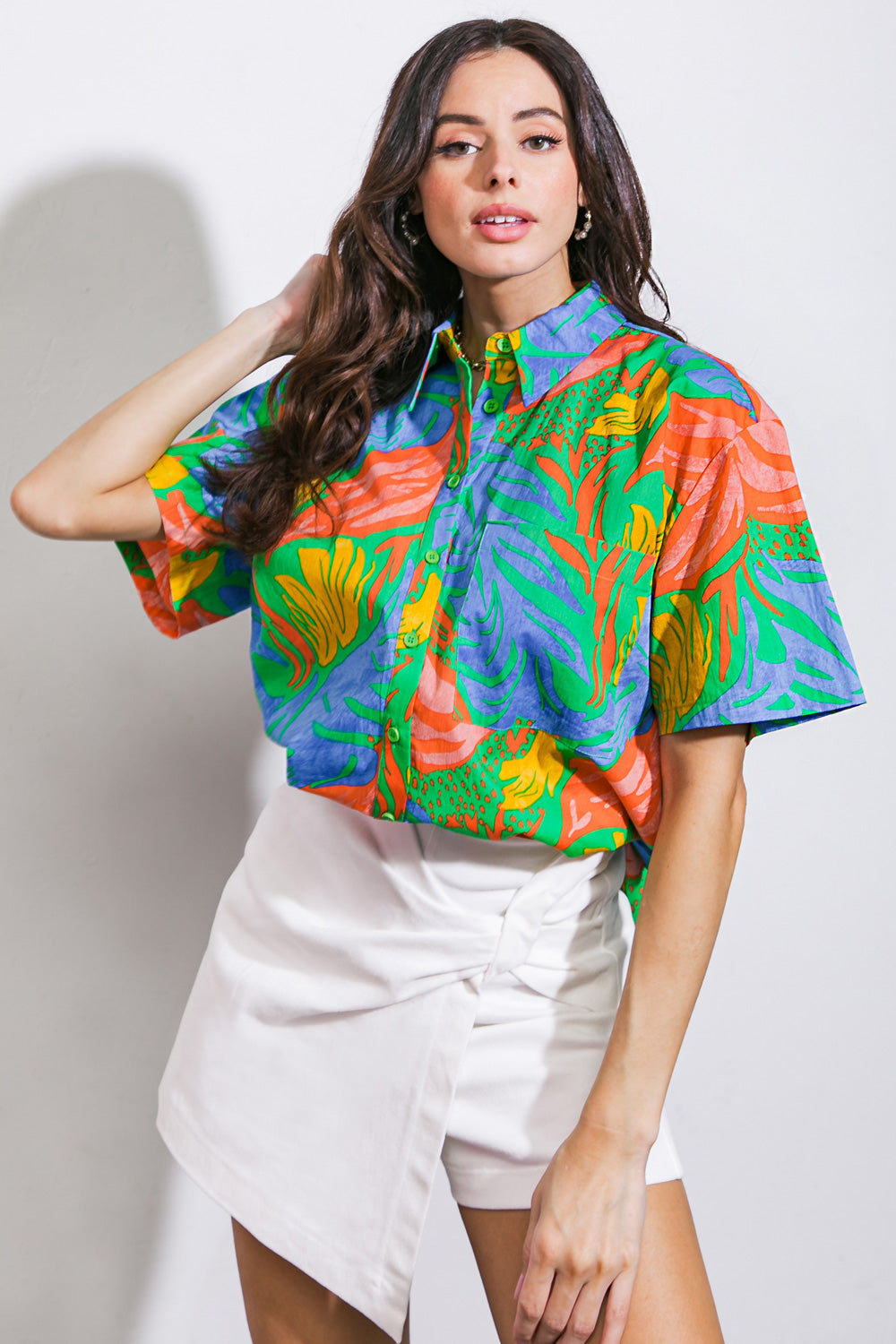 ONE STEP AT A TIME WOVEN TOP Flying Tomato